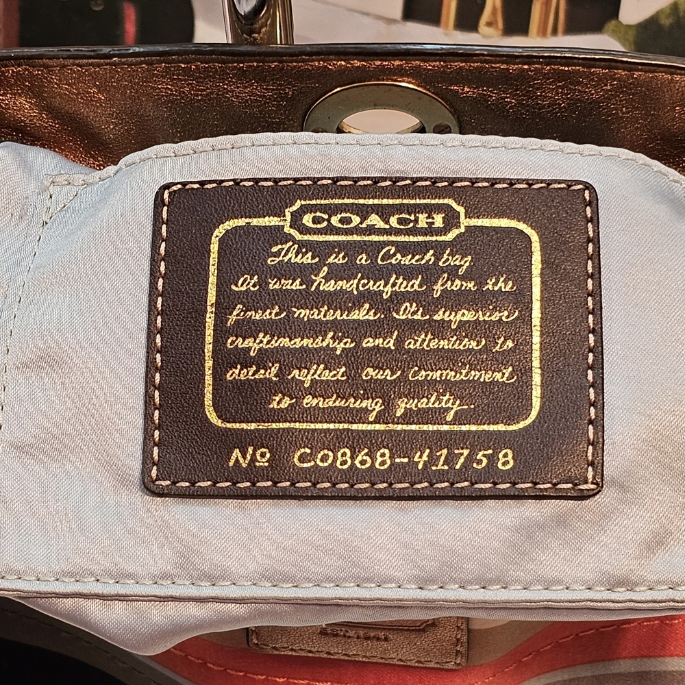 Coach Legacy Multicolor Satin Striped Women's Mini Bag/Wrislet - Picture 4 of 16
